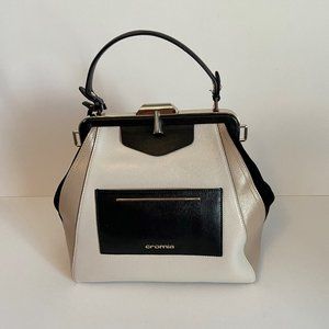 Cromia smooth & suede leather handbag